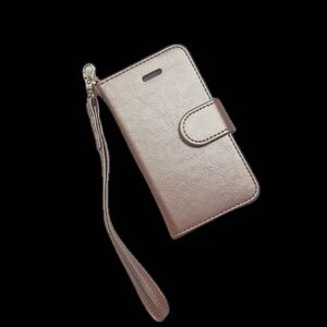 iPhone SE 2016 rose gold phone case and wristlet